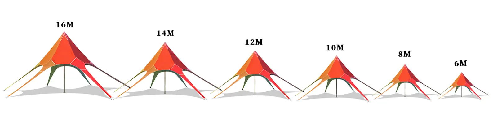 single pole star tent size