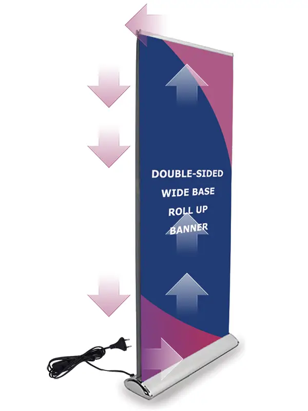 double-sided electric roll up banner