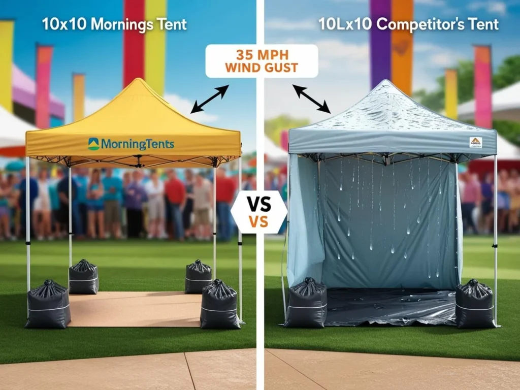 Durability Comparison: MorningTents vs. Competitor Canopy Tents