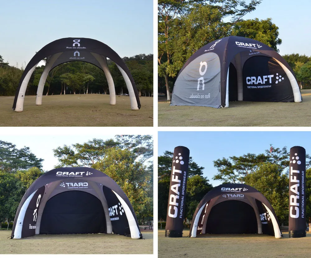 branded inflatable dome shelter for festivals