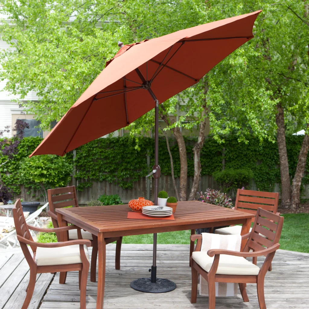 durable dining table patio umbrella with tilt