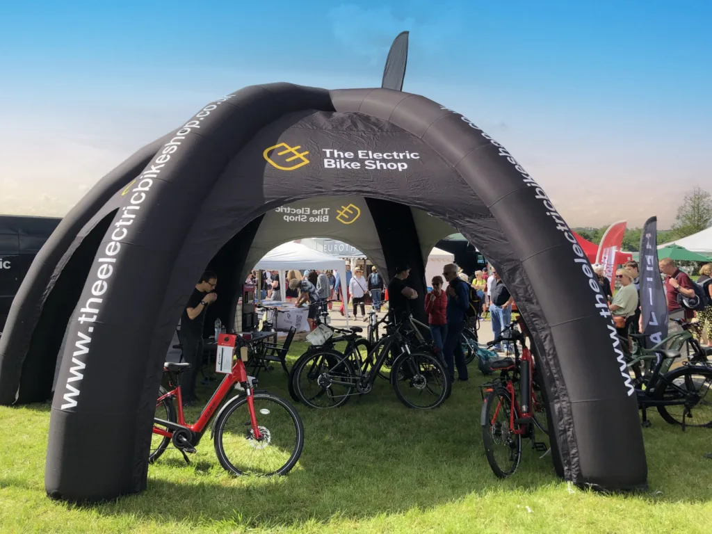 dome inflatable tent at exhibition event