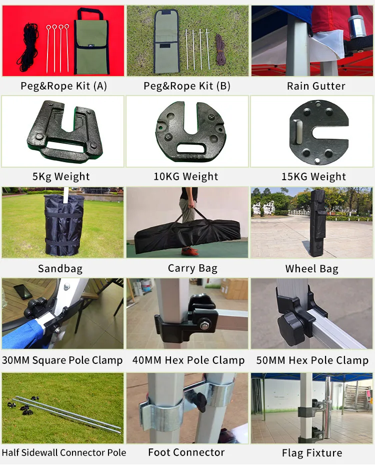 Close-up view of the sturdy aluminum frame and waterproof canopy of a heavy duty pop up tent.